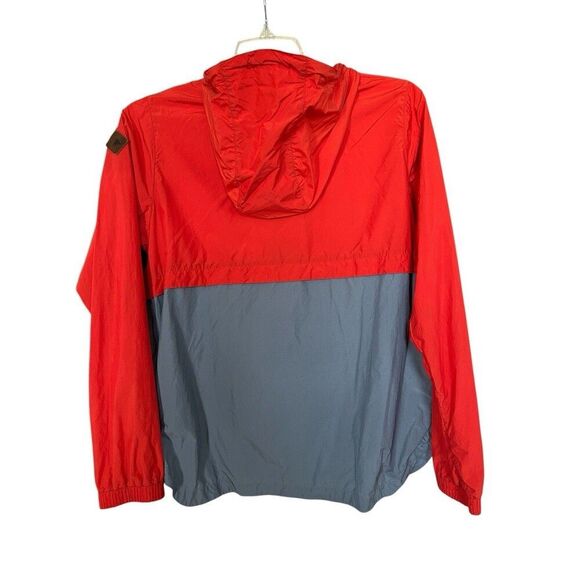 Burton Mens Red Gray Color block Dryride Windbreaker Anorak Nylon Jacket M - Picture 2 of 14